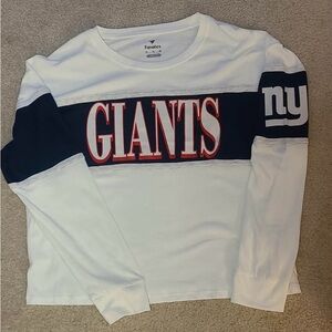 Fanatics Women's Giants Long Sleeve Tee - Off White and Navy